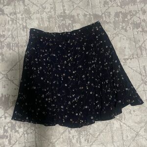 Vintage floral black skirt.